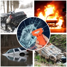 1 件装二合一安全锤多功能汽车救援锤、逃生锤、破窗器，带嵌入式钩刃，可切割安全带 - 多色 - 查看 6