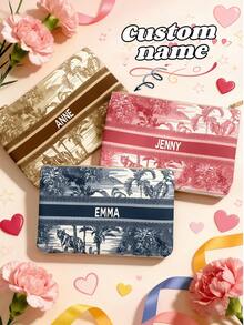 Túi đựng mỹ phẩm thời trang bằng polyester cá nhân hóa với họa tiết trang điểm và tên tùy chỉnh - Có thể giặt, khóa kéo, nhẹ, không phai màu, túi trang điểm có thể gấp gọn, túi đựng đồ vệ sinh cá nhân, túi trang điểm cho phù dâu, quà tặng phù dâu, quà tặng cho phụ nữ, quà kỷ niệm, quà Valentine, quà sinh nhật, quà cưới, quà tặng bạn thân, quà tặng mẹ/người yêu/bạn gái/vợ/bạn bè, túi trang điểm, phụ kiện du lịch - Nhiều màu - Xem 1