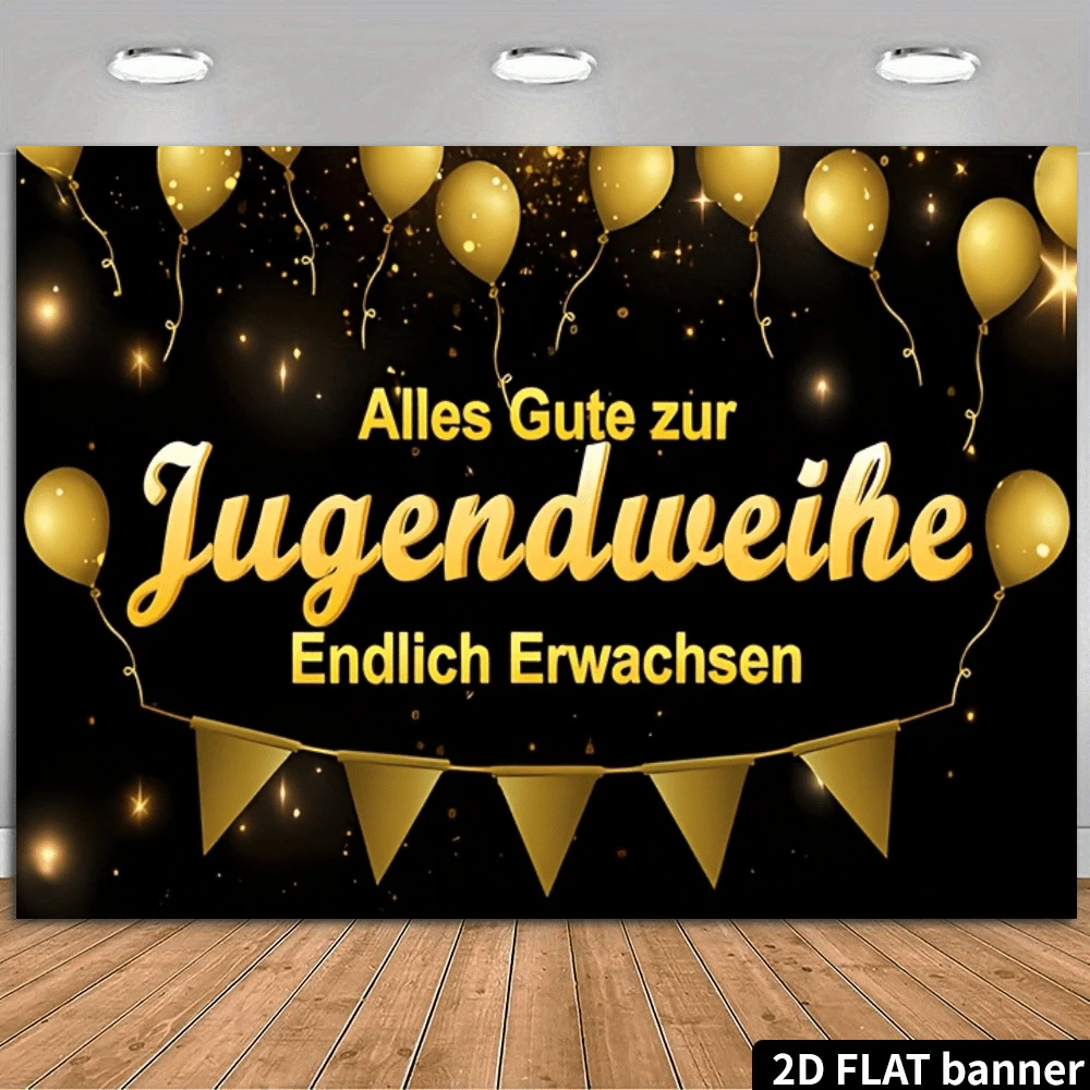 2D Flat Celebration Banner, Happy Birthday. Suitable For Holiday Events, Yard Parties, Home And Garden Celebrations, As Well As Photo Prop Decor - 1 - View 1