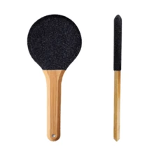 1pc Round Foot File, Foot Scrubber Callus Remover, Gently Removes Dead Skin & Calluses On Heels, Dual-Sided Wide Grinding Surface - Black - View 6