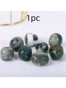 1pc Natural Agate Crystal Polished Stone, Suitable For Aroma Diffusion, Energy Healing, Rose Quartz, Smoky Quartz, Amethyst, Labradorite, Home Decor, Plants, Fish Tank, Fireproof Incense Stone - Multicolor - View 18