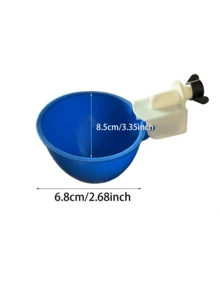 Automatic Poultry Drinker Set - Large Blue Chicken Drinking Cup, Suitable For Chickens, Ducks, Geese, Turkeys And Rabbits - 5 Pieces (Water Bucket Not Included) - Waterer - View 2