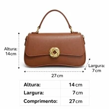 Elegant Structured Women's Handbag With Removable Strap. Made Of Premium Synthetic Leather. - 白色 - 查看 9