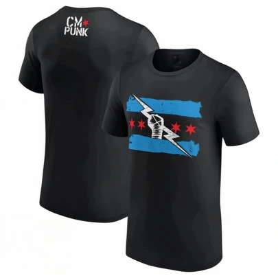 2024 Meilleure d'été T-shirt personnalisé d'homme imprimé en 3D de lutteur CM Punk, Top de sport confortable pour enfants en tailles plus