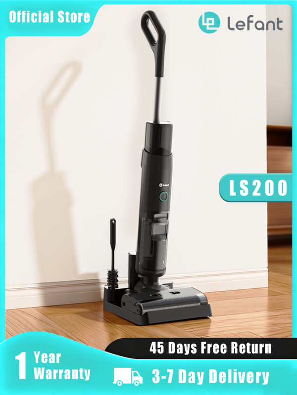 Lefant LS200 Cordless 3-in-1 Floor Cleaner, Auto Self-Cleaning Roller, 13000Pa, Power Drive, 30 Min Runtime, For Hard Floors, Ideal Home Gift for Women