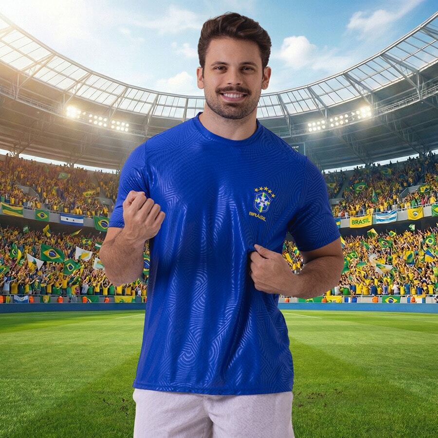 Brazilian National Team Fan Jersey For The 2026 World Cup In Brazil - Cổ áo xanh truyền thống - Xem 1