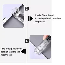 1pc Binder Clip + 10pcs Refill Clips, Office File Document Organizer Long Tail Clips, Student Exam Paper Binding Clips - A - View 9