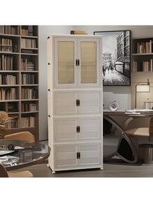 70cm Wide Wardrobe Closet Large Capacity Clothes Storage Cabinet Organizer With Doors For Bedroom Living Room Home Furniture - Xem 2