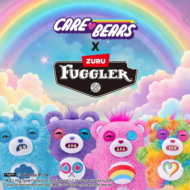 Fuggler Care Bears 9-Inch Plush Toy By ZURU – Funny Ugly Monster Stuffed Animal With Human-Like Teeth, Collectible Plush For Kids, Tweens, Teens, Adults & Crossover Fans - Multicolor - View 1