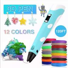 3D Printing Pen Set Doodle PLA Filament Printer Drawing 12 Colours Gift UK - View 10
