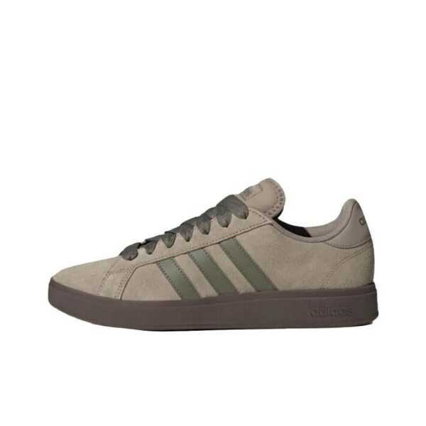 Adidas Grand Court Base 00s Comfortable, Versatile, Durable Low-Top Sneakers, Unisex, Brownish Green