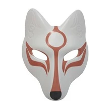1pc Halloween Party Costume LARP Cosplay PU Leather Fox Mask - Multicolor - View 12