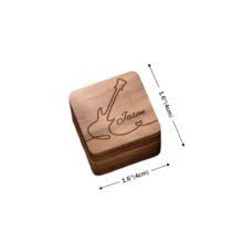 Customized Text Wooden Guitar Pick Set - Personalized Engraved Wooden Picks With Wooden Storage Box, Suitable As Gifts For Guitarists And Musicians - Customized Text Wooden Guitar Pick Gift Set With Storage Box, Great For Guitarists And Music Lovers - DIY Customized Guitar Pick Set - Personalized Text Engraved Wooden Picks With Storage Box, Suitable As Guitar Accessories For Guitarists - Multicolor - View 4