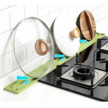 2pcs Non-Slip Draining Pot Holder Mats, Narrow Gap Pot Lid Holder Pads, Multifunctional Kitchen Countertop Placement Mats - View 1