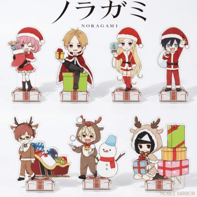 动漫《野良神》异世界神 夜斗 雪音 壹岐日和 亚克力立牌模型 圣诞版 钥匙扣 送给朋友的完美礼物