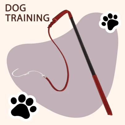 Látigo de cuero para pastor alemán, perro de ganado, palo de entrenamiento, palo para golpear perros de trabajo, herramienta de entrenamiento con látigo de cuero