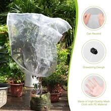 2 PIEZAS Red de barrera de insectos y pájaros con cordón - 80 x 80 cm Malla de jardín para proteger plantas, frutas, cítricos y flores de insectos y pájaros - Multicolor - Ver 5