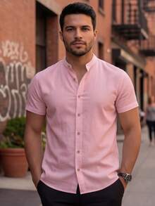 Men Shirts - Baby Pink - View 7