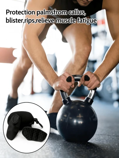 1 Cặp Tay Cầm Tập Thể Dục Chống Trượt, Găng Tay Tập Luyện Công Thái, Tay Cầm Nâng Tạ, Dành Cho Cả Nam và Nữ, Miếng Đệm Cầm Tay Bằng Silicone, Bảo Vệ Lòng Bàn Tay Mềm Mại, Thích Hợp Cho Nhiều Bài Tập Thể Dục