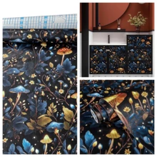 1 Cuộn Giấy Dán Vinyl Họa Tiết Nấm, Giấy Dán PVC Cho Phòng Ngủ, Phòng Khách, Phòng Tắm, Mặt Bàn Bếp, Trang Trí Nội Thất, Giấy Dán Tự Dán, 17.7inX39.3/118.1/196.8/393.7in - K-vàng - Xem 5