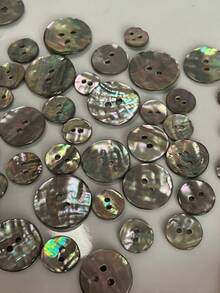 10/50pcs 10/15/20/25mm Vibrant Natural Shell Sewing Buttons - Buttons With Dual Hole, Assorted Colors, Ideal For Crafts, Apparel, And Fashion Design - Perfect For DIY Enthusiasts And Sewing Lovers - 50pcs - View 2