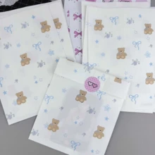 100pcs 4.7"X6.7" Gift Packaging Bags, Including Holiday Gift Wrapping Paper Bags, Premium Packaging Paper Bags, Accessory Small Gift Paper Bags, Teddy Bear & Bow Pattern Paper Bags, Party Gift Packaging Bags, And Creative DIY Decorative Gift Paper Bags, Suitable For Valentine's Day, Wedding, Birthday, Party Gift Bags And Gift Wrapping Paper Bags - Packaging Bags - View 6