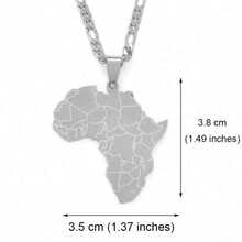 1 chiếc mặt dây chuyền hình bản đồ châu Phi và tên các quốc gia, unisex, trang sức bản đồ châu Phi, Nigeria, Ghana, v.v. - Nhiều màu - Xem 16