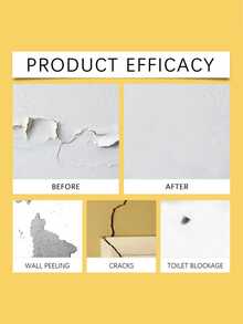 Wall Repair Kit - Quick Install Drywall Repair Compound, Hole And Crack Filler, Adhesive Plaster Wall Repair Paste, White, Easy For Home Repair Use, Repair Wall Damage, Scratches, Dents, Cracks, Nail Holes - One Size Fits All - View 6