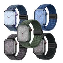 5 Packs Magnetic Braided Stretchy Loop Compatible With Apple Watch Band 42mm 46mm 40mm 41mm 44mm 45mm 38mm Ultra/2 49mm Women Men,Elastic Woven Fabric Nylon Strap Bracelets Compatible With Apple Watch Ultra Series 11 10 9 8 7 6 5 4 3 2 1 SE,Smart Watch Accessories Replacement Band, Washable And Easy To Wear - 38/40/41/42mm (sreies11 10) - View 16