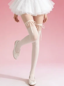 2 Pairs Y2K Style Thigh High Butterfly Sheer Stockings, Gothic Knee-High Socks, Stretchy Nylon Blend Fashion Decorative Tights Suitable For Party, Cosplay, Stage Performance - Multicolor - View 4