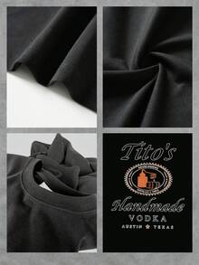 DoubleSided Graphic Adult's Shirt Features Tito's Handmade Vodka Bottle And Barrel With Award Winning Distilled 5 Times Logo Showcasing A Celebration Of Quality And Craftsmanship Austin Texas Origin. 138 - màu đen - Xem 4