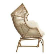 Double Garden Rocking Chair, Patio Hanging Chair, Outdoor Swing Egg Chair, Rocking Chair, Garden Swing, Balcony Swing, Wooden - Khaki - View 6