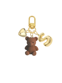 1个字母泰迪熊钥匙扣，金色泡泡字母A-Z钥匙圈，可爱泰迪熊吊坠，适合手提包、钱包、背包、旅行包，可作装饰钥匙扣，适用于健身房、教室、配对游戏、日常使用和礼物，是女士和女孩的时尚配饰，也是圣诞节、情人节、生日、返校季的完美礼物。 - 彩色 - 查看 16