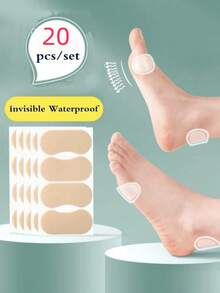 35pcs Anti-Friction Invisible Heel Pads, Suitable For High Heels And Leather Shoes, Protect Toes, Heels And Ankles - Multicolor - View 9