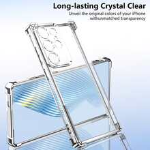 2025新款透明防摔手机壳，适用于小米、传音、摩托罗拉等型号 - 無色 - 查看 4