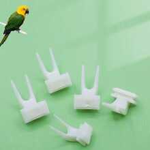 10pcs Pet Bird Cage Fruit Forks, Parrot Food Picks, Durable Bird Feeding Accessories, Easy To Clean, Suitable For Aviaries And Bird Cages, Applicable To Various Species - White - View 6