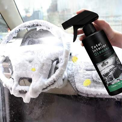 10.5fl.Oz Multi-Functional Foam Cleaner: Suitable For Cleaning Automotive Interior Upholstery, Plastic Instrument Panels, Steeri