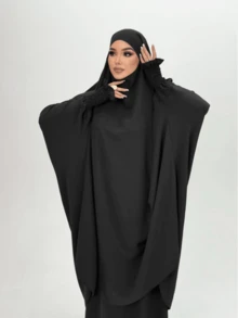 1pc Plain Simple Headscarf Hijab, Skin-Friendly Breathable For Daily Wear - Multicolor - View 14