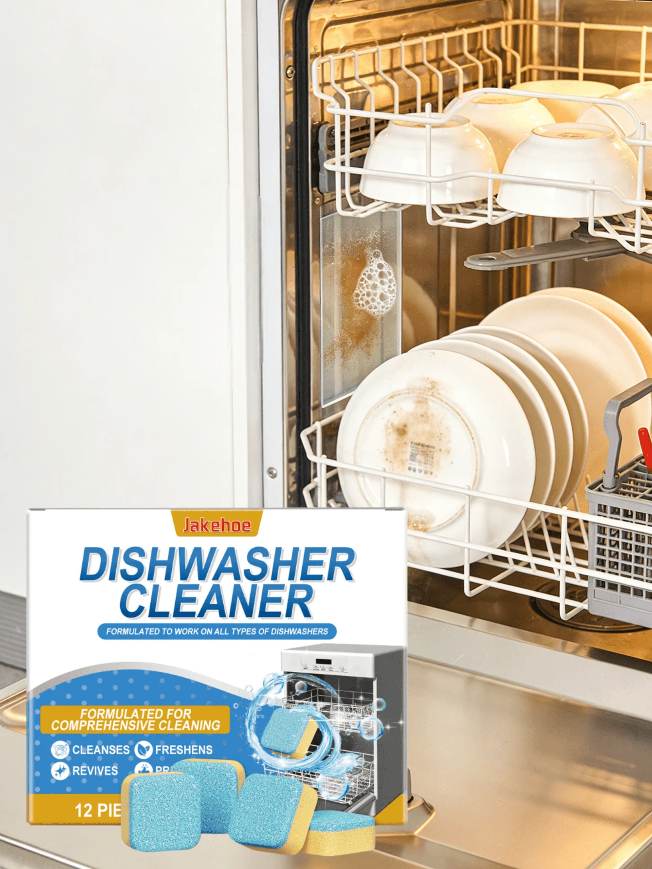 洗碗机清洁片，除油、去污、除垢，家用洗碗机护理泡腾片