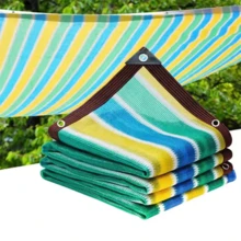 Diese UV-beständige Sonnenschutznetze mit Ösen sind in 12 verschiedenen Größen erhältlich, sind strapazierfähig und reißfest und lassen sich leicht auf Balkonen, Terrassen und an Pools anbringen, um hervorragenden Sonnenschutz, Beschattung und Privatsphäre zu bieten. - Grün - Übersicht 11