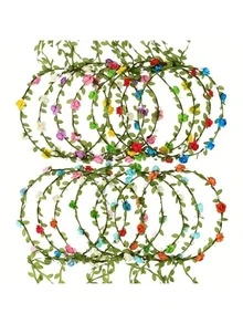 Bộ 12 chiếc băng đô co giãn phong cách Boho họa tiết hoa, hoa hướng dương và hoa cúc, thích hợp cho Lễ Tạ ơn, Giáng sinh, Năm mới, Mùa xuân và Lễ Phục sinh, hoàn hảo cho bãi biển, đám cưới, lễ hội, tiệc tùng, kỳ nghỉ và chụp ảnh, phụ kiện. - Nhiều màu - Xem 11