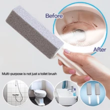 1pc Pumice Stone Scouring Stick | Effectively Erases Limescale Stains, Hard Water Rings, Calcium Buildup, And Rust - Ideal For Toilet Bowl Cleaning, Tile, Bath, And Kitchen With Ergonomic Handle - Pumice Brush - View 6