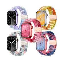 5 Packs Magnetic Braided Stretchy Loop Compatible With Apple Watch Band 42mm 46mm 40mm 41mm 44mm 45mm 38mm Ultra/2 49mm Women Men,Elastic Woven Fabric Nylon Strap Bracelets Compatible With Apple Watch Ultra Series 11 10 9 8 7 6 5 4 3 2 1 SE,Smart Watch Accessories Replacement Band, Washable And Easy To Wear - 38/40/41/42mm (sreies11 10) - View 9