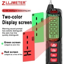 ZLLJMETER ZL15A Digital Multimeter, Multi-Function High Precision Tester, Non-Contact Voltage Current Resistance Ohm Tool - Black - View 7