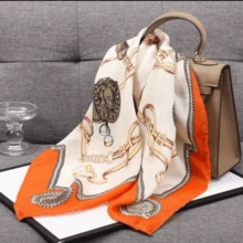 1pc Casual Thin Printed Versatile Fashion Neckerchief/Scarf For Women - Multicolor - View 4