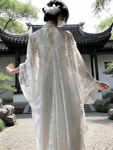 1pc New Chinese Style Retro Tassel Shawl, Lightweight Cover Up Outerwear For Summer Dress Layering - Multicolor - View 6