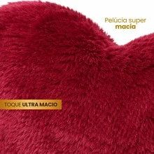 Plush Heart Pillow In Various Colors Silicone - BURGUNDY - 紫紅色 - 查看 4