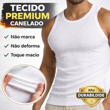 Men's Ribbed Slim Fit Tank Top, American Style, Gym/Fitness - 白色 - 查看 2