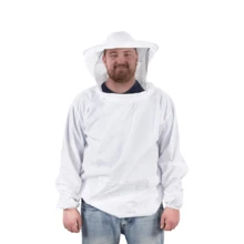 1 pieza Chaqueta para apicultura - Traje de apicultor blanco para hombres y mujeres con velo protector, sin pantalones - Traje a prueba de picaduras para principiantes y apicultores profesionales (talla única) - Multicolor - Ver 1