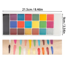 20 colores de pintura facial, vibrantes y saturados, adecuados para Navidad, carnaval, Halloween, eventos deportivos, cosplay, exposiciones de arte, suministros de pintura, suministros de oficina y escolares - 20 colores - Ver 4